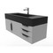 Castello Usa Nile 48" Wall Mounted  Gray Vanity With Black Top And Black Handles CB-MC-48G-BL-2053-BL - alternate 7